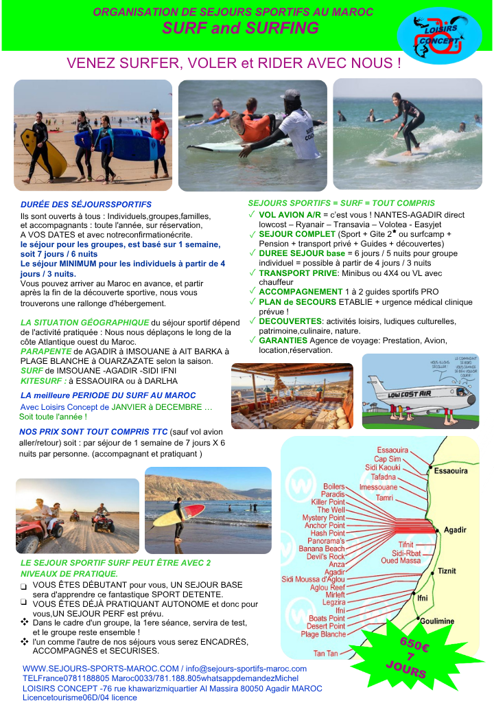 affiche& fiche 2 surf verte.pdf (1) Séjour surf au Maroc avec vue sur l'océan Atlantique